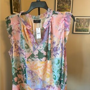 Lane Bryant Pastel Sheer Blouse